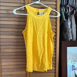Joie Yellow Fitted Sleeveless Tank Top